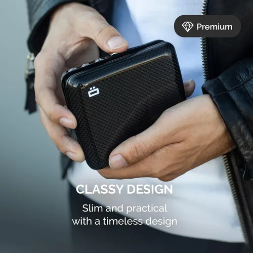 Miniatura 5 de ÖGON -DESIGNS- The First Pocket Size Vault - Cartera de código de aluminio para tarjetas y billetes, con cerradura con un código de 3 dígitos
