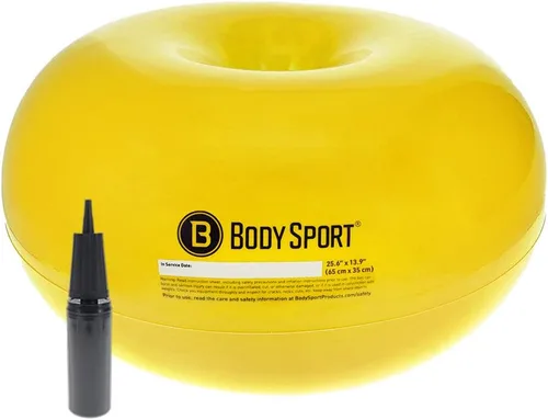 Miniatura 10 de Body Sport Donut Ball – Pelota de ejercicio inflable duradera para entrenamiento de equilibrio y estabilidad, yoga y sesiones de pilates – Uso