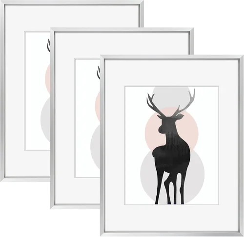 Miniatura 33 de Juego de 3 portarretratos de aluminio metálico de 11 x 14 pulgadas, para galería de fotos de 8 x 10 pulgadas con paspartú o de 11 x 14 pulgadas sin