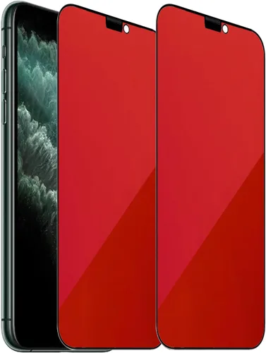 Paquete de 2 vidrios templados de privacidad anti-azul para iPhone XS Max/iPhone 11 Pro Max, protector de pantalla anti-espía, degradado colorido de