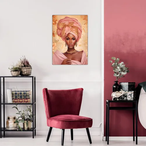 Miniatura 76 de Arte de pared afroamericano, decoración de rey y reina bailarín negro para sala de estar, arte de pareja de amor negro para dormitorio, lienzo