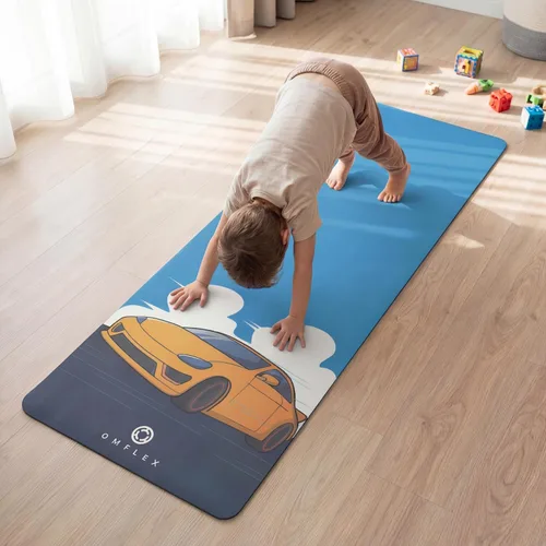 Miniatura 6 de Alfombrillas de yoga prémium para niños, tapetes de ejercicio, tapetes de juego con correa de transporte, alfombrillas antideslizantes de 60 x 24