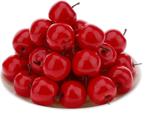 Miniatura 10 de Gresorth 30pcs Mini Artificial Rosa Manzana Decoración Falsa Fruta Modelo Para El Hogar Fiesta Cocina Exhibición - 1.4 in Manzana rosa