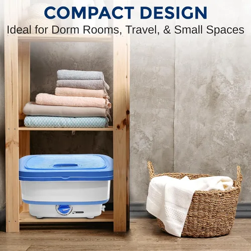 Miniatura 6 de Pure Clean Lavadora portátil de 15 litros – Mini lavadora plegable para ropa de bebé, ropa interior, ropa pequeña – Lavadora compacta