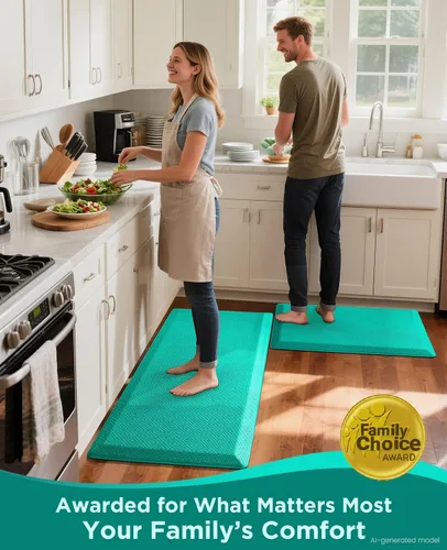 Miniatura 8 de Ophanie Tapetes de cocina para piso, alfombras de cocina de 3/4 de pulgada de grosor, 20 x 32 pulgadas, tapete acolchado antifatiga para estar