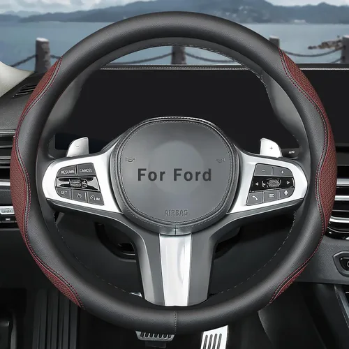 Miniatura 31 de Funda a medida para volante de Acura, transpirable antideslizante, fundas de cuero de doble cara para volante de automóvil, para accesorios de Acura