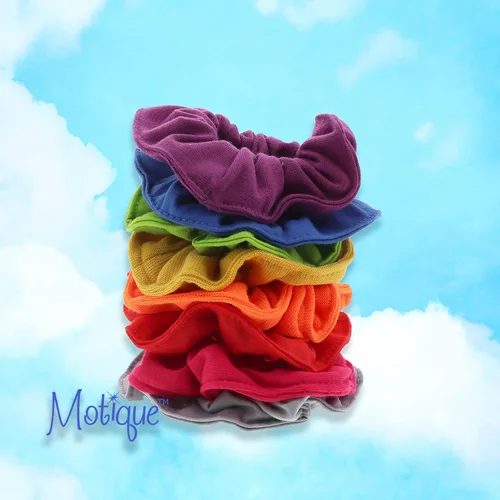 Miniatura 5 de Set of 2 Large Solid Scrunchies (Beige)