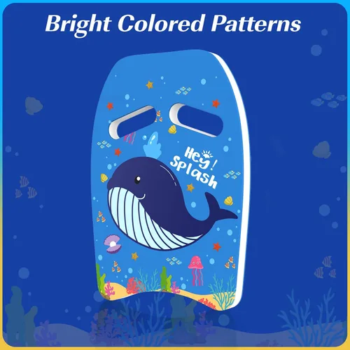 Miniatura 8 de HeySplash Tabla de natación para niños, tabla de natación con bonito patrón de ayuda de entrenamiento de natación para niños, equipos de ejercicio