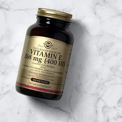 Miniatura 6 de Mezcla de cápsulas blandas de vitamina E 400 IU (D-Alfa-tocoferol y tocoferol mixto), E3541, 1, 1