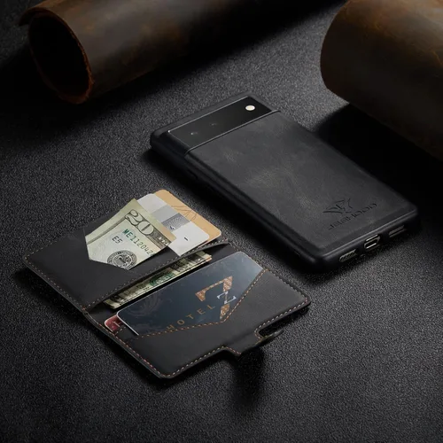 Miniatura 6 de Funda para Google Pixel 6 Pro, cartera magnética desmontable con ranura para efectivo, soporte de carga inalámbrica, función atril compatible