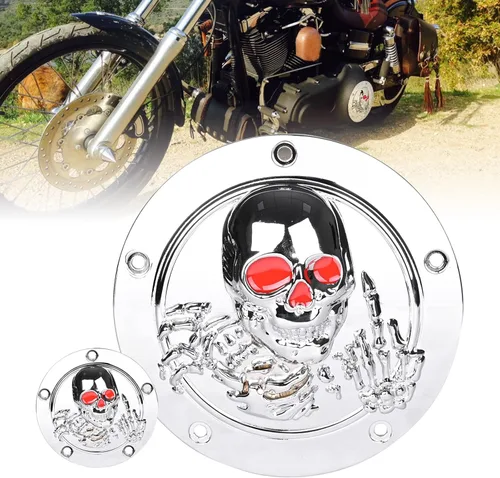 Miniatura 10 de Goldfire Tapa de distribuidor de 5 agujeros Derby y cubiertas de puntos para Harley 1999-2014 Big Twin Cam Touring Road King Electra Glide FLHR FLHX