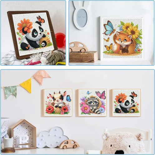 Miniatura 3 de Kits de Arte de Diamantes para Niños - Paquete de 4 Pinturas de Arte de Diamantes para Niños - Artes y Manualidades para Niños de 8 a 12 Años