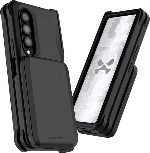 Miniatura 2 de Ghostek Exec - Funda tipo cartera para Galaxy Z Fold 4 con soporte magnético para tarjetas de crédito, protección de bisagra, carga inalámbrica