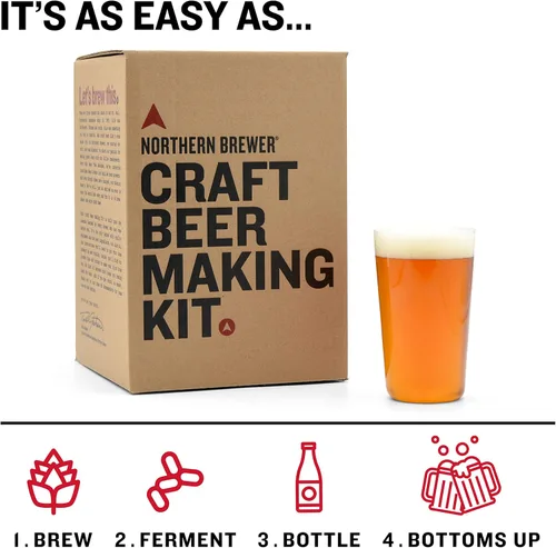 Miniatura 4 de Northern Brewer - Kit de inicio de fabricación de cerveza artesanal de 1 galón sin sifón, equipo y kit de recetas de cerveza (Pale Ale)