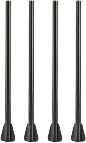 Hoshen Juego de 4 pajitas de acero inoxidable de 9 pulgadas, pajitas gruesas de metal con punta en espiral para batidos, licuados de frutas, bebidas