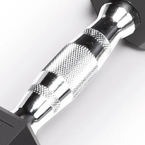 Miniatura 6 de Marcy - Mancuerna hexagonal de goma clásica con agarre estriado para entrenamiento de fuerza y culturismo, 5 libras - 50 libras, mancuerna