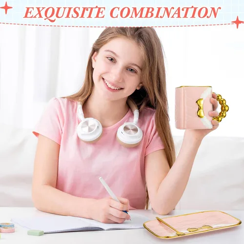 Miniatura 5 de Sliner 4 juegos de taza de café con forma de bolso de mano, taza de té de cerámica con platillo y cuchara 10 Oz/ 310 ml, taza de regalo de bolso
