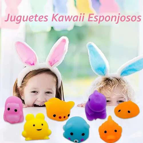 Miniatura 2 de 150 piezas de juguetes blandos Mochi, juguetes esponjosos Kawaii para aliviar el estrés, mini juguetes esponjosos para fiestas, premios