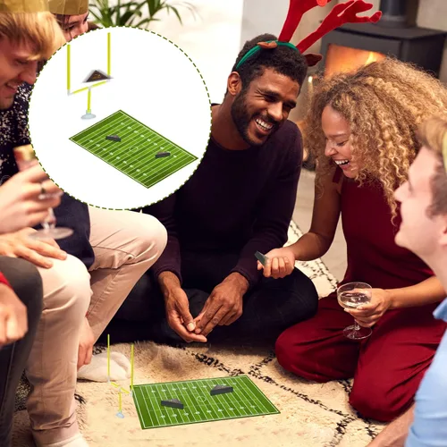 Miniatura 4 de 12 piezas de mini juegos de fútbol de dedo mini juegos deportivos de mesa con pelotas de fútbol de espuma, poste de portería y tarjetas, juguetes