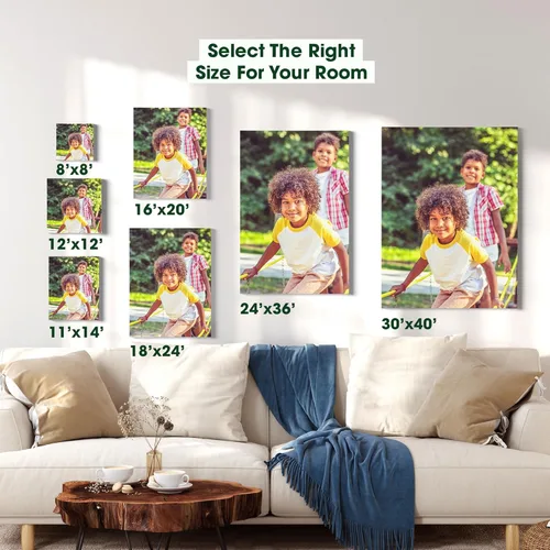 Miniatura 4 de BuildASign Impresiones en lienzo personalizadas con tus fotos, arte de pared personalizado de imagen a lienzo, perfecto para decoración del hogar