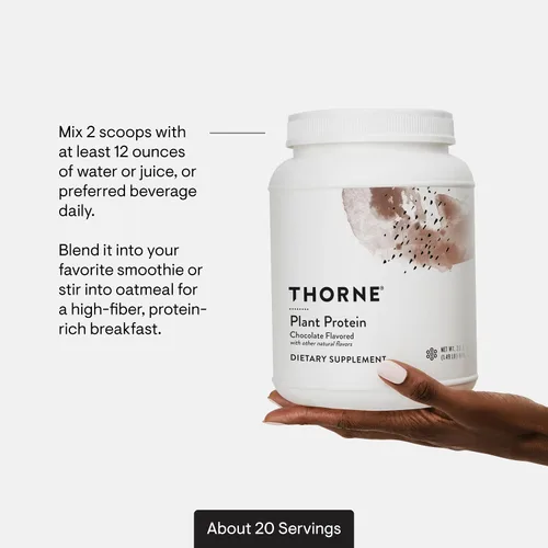 Miniatura 6 de THORNE - Proteína vegetal - 0.78 oz de proteína vegana en polvo - Proteína de semilla de guisante, arroz y chía con perfil completo de aminoácidos