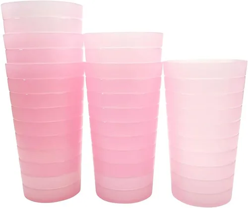 Miniatura 9 de KX-WARE Mixed Drinkware - Juego de 12 vasos de plástico de 22 onzas, vasos para beber, tazas de fiesta, vasos de té helado, color negro
