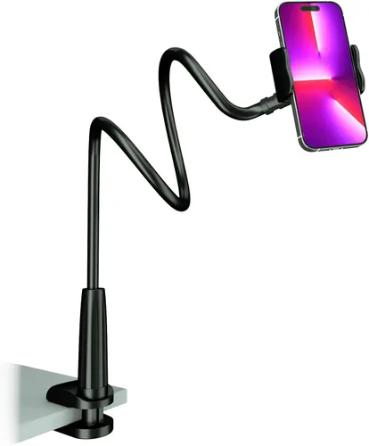 MAGIPEA Soporte de teléfono de cuello de cisne para cama, soporte flexible de teléfono celular de 34 pulgadas para escritorio, soporte de abrazadera