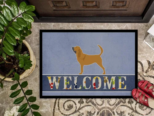 Miniatura 3 de Caroline's Treasures BB5488MAT Bloodhound - Felpudo de bienvenida de 18 x 27 pulgadas, para interiores y exteriores, para entrada, antideslizante