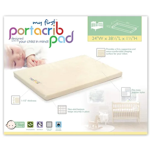 Miniatura 2 de My First Pack N Play - Protector de colchón o mini almohadilla para cuna, 37 x 26 x 1-1/2 pulgadas