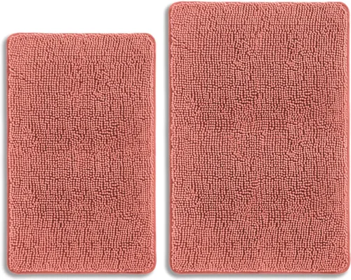 Miniatura 153 de Alfombra de baño pequeña de 12 x 18 pulgadas, lavable y absorbente, antideslizante, alfombra de baño de felpilla gruesa y suave para baño, ducha