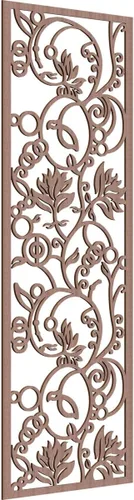 Miniatura 72 de 9 3/8"W x 24 3/8"H x 1/4"T Caspio Decorativos Paneles De Pared De Madera De Calado, Roble Rojo rojo (Red Oak)