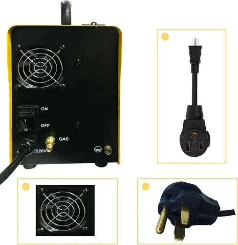 Miniatura 7 de Soldador MIG, soldador multiproceso sin gas de doble voltaje de 110/220 V, alambre sólido 4 en 1/flujo MIG/Stick ARC/Lift TIG, IGBT Inverter