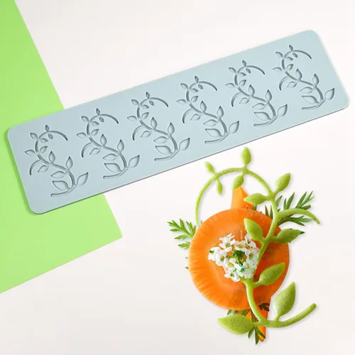 Miniatura 6 de TUKE Tuile Molds - Molde de silicona con hojas curvadas de silicona para dulces, tapete de encaje para decoración de tartas, azúcar, manualidades