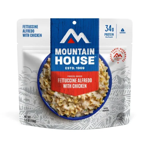 Miniatura 2 de Mountain House Fettuccine Alfredo con pollo Alimentos liofilizados para mochileros y campamentos Paquete de 6