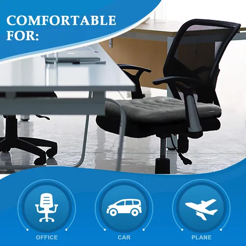 Miniatura 6 de SINOSSO Cojín para Silla de Oficina con Excelente Efecto de Soporte 1 Paquete, Cojín de Asiento de Escritorio/Computadora de Malla de Aire de Lujo