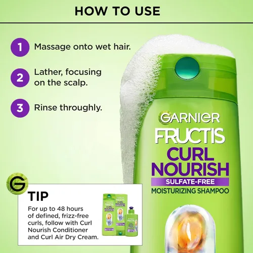 Miniatura 5 de Champú Garnier Fructis para cabellos rizados (12,5 fl oz)