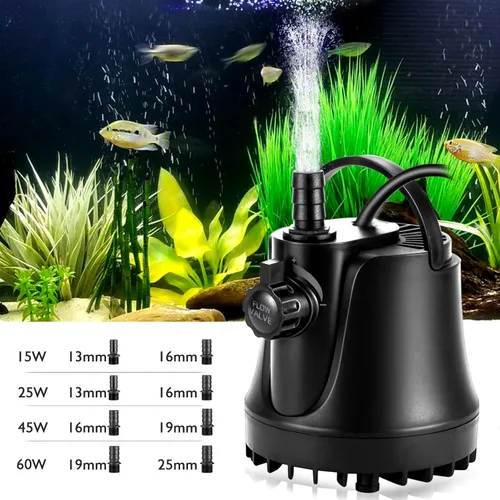 Miniatura 4 de AQQA Bomba de agua sumergible para acuario, bomba de tanque de peces de 265 GPH 1000L, bomba de fuente ultra silenciosa, caudal ajustable con alta