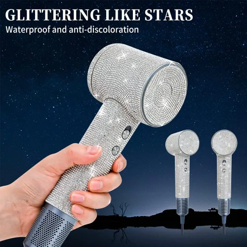 Miniatura 2 de Calcomanía de diamantes de imitación para secador de pelo Laifen, película protectora con cubierta de diamante para secador de pelo, diamante