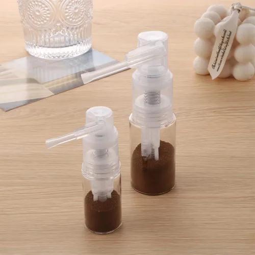 Miniatura 3 de Botella de spray de polvo vacía de cosméticos de viaje, botella de peluquería de fibra recargable para el cabello, olla caja de crema, herramienta