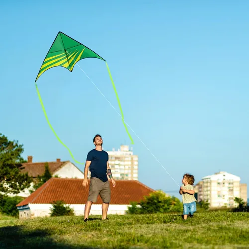 Miniatura 3 de Large Rainbow Delta Kite for Kids & Adults,Single Line Beach Kite for Kids Ages 4-8 & 8-12,Easy to Fly for Toddlers and Beginners