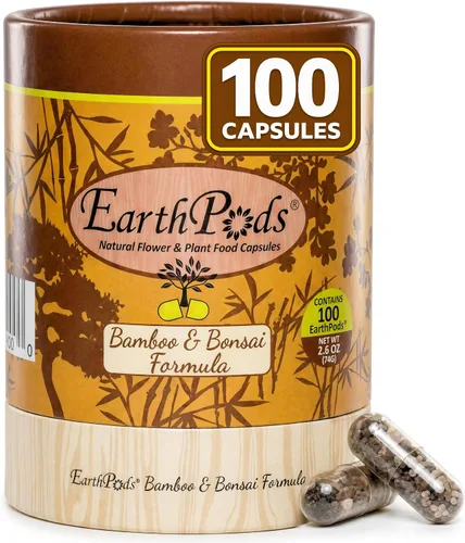 100 EarthPods - Estacas de fertilizante orgánico bio premium para árbol bonsái - Fórmula especial para árbol del dinero y bambú de la suerte -