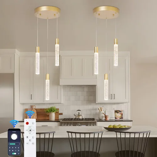 Miniatura 12 de Iluminación Colgante para Isla de Cocina, Lámpara de Araña para Techo Alto, Accesorios de Iluminación de Lámpara de Araña Moderna, Lámpara de Araña
