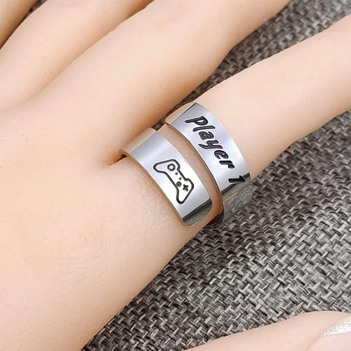 Miniatura 5 de HOFOYA Anillos inspiradores ajustables de acero inoxidable, anillos de grabado, joyería motivacional, graduación, San Valentín, regalos
