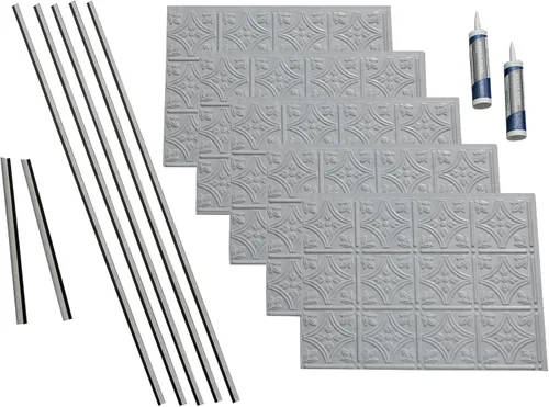 Miniatura 15 de FASÄDE Kit decorativo para salpicaduras de vinilo de estilo tradicional y patrón 1 de 15 pies cuadrados en bronce argente Bronce de plata
