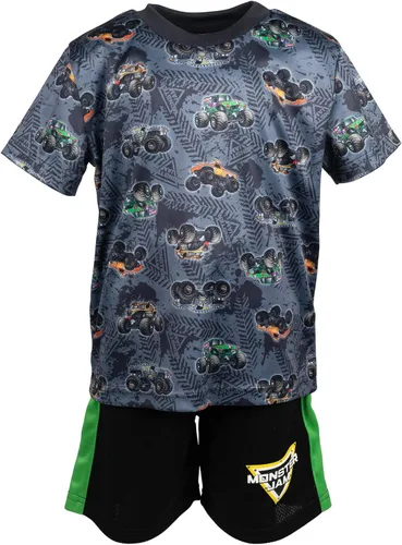 Miniatura 7 de Monster Jam Conjunto de 3 piezas para camiones camiseta sin mangas y pantalones cortos de malla