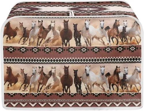 ZFRXIGN Cubierta bohemia para tostadora de caballo de 2 rebanadas, cubierta contra el polvo para tostadora de pequeños electrodomésticos, cubierta