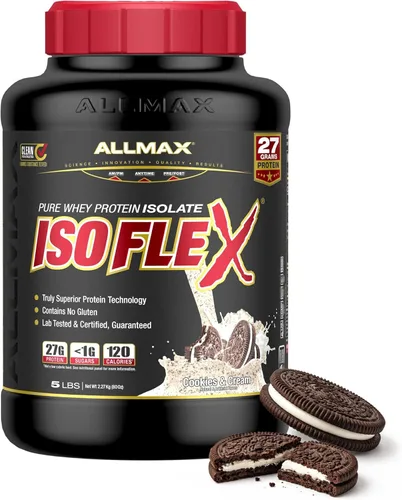 Miniatura 28 de ALLMAX Nutrition - ISOFLEX Polvo de Proteína de Suero, Proteína de Suero Aislada, 27g de Proteína, Pastel de Cumpleaños, 2 lb