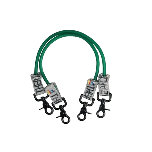 Miniatura 8 de Banda de bienestar profesional TheraBand con tubos resistentes de látex y conectores, 18 pulgadas, 2 Rojo - Medio - Nivel 3