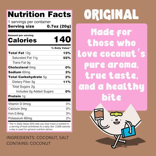 Miniatura 2 de COCOCURL Chips de Coco Crujientes Originales Artesanales – Aperitivo Saludable Sin Azúcar, A Base de Plantas, Sin Gluten, Coco Suavemente Tostado