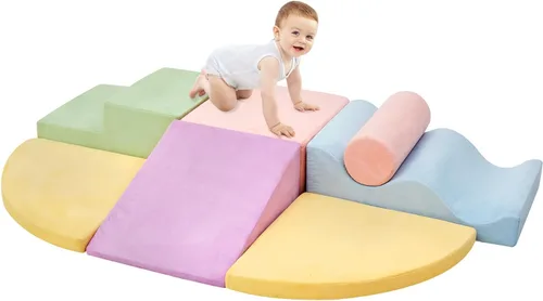 QUCHI Juguetes de Escalada para Niños Pequeños, Juguetes de Escalada para Niños Pequeños en Interiores, Conjunto de Bloques de Escalada de Espuma